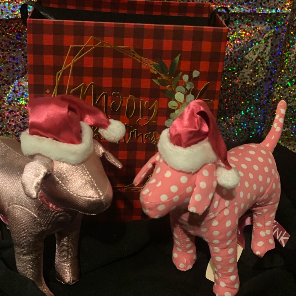 PINK Pup’s CHRISTMAS PINK puppy’s 2006 Vintage RARE !!!!!